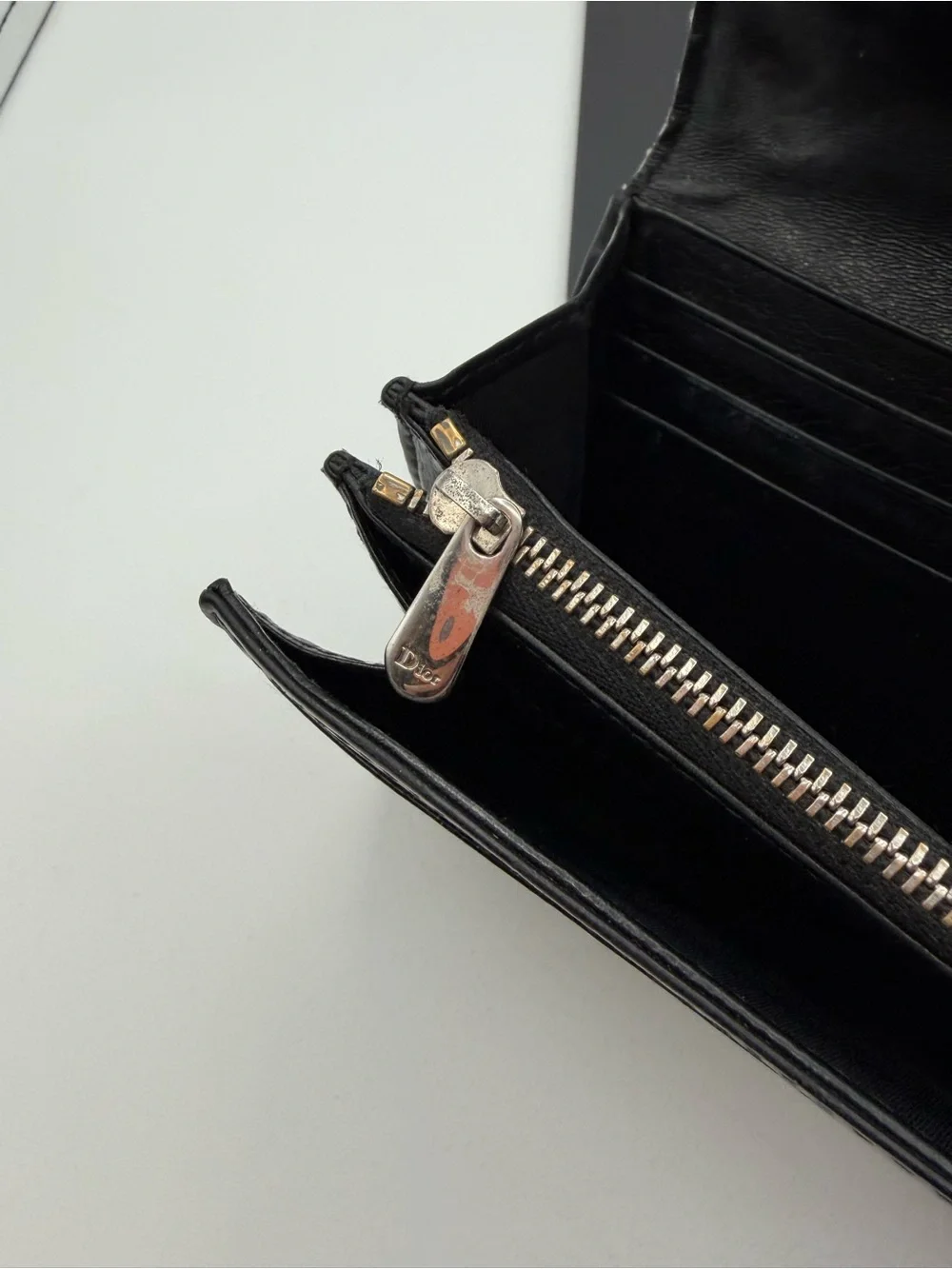 Dior Patent Leather Monogram Wallet